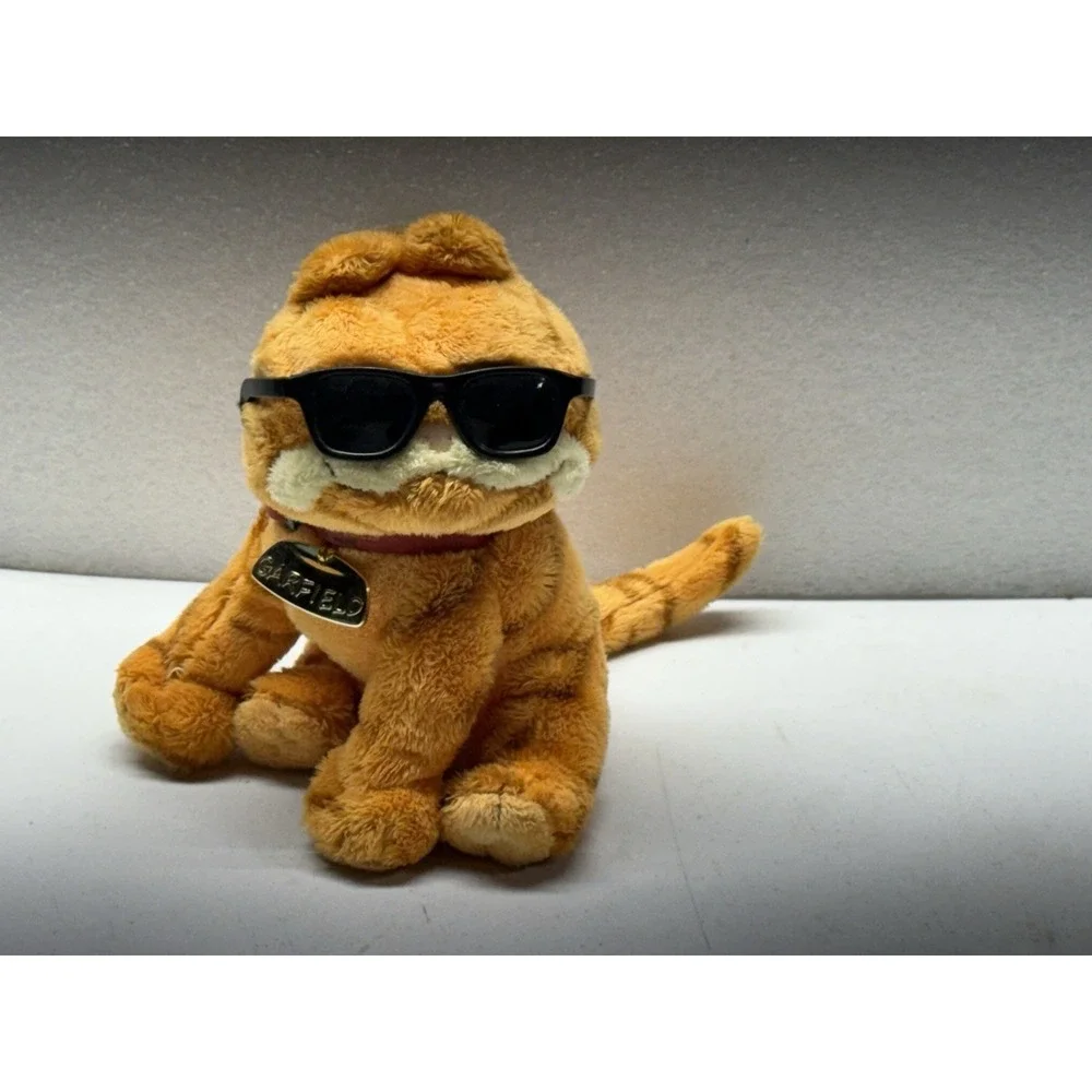 TY Beanie Baby Cool Cat‎ Garfield  Sunglasses Stuffed Animal Plush 2004 No Tag